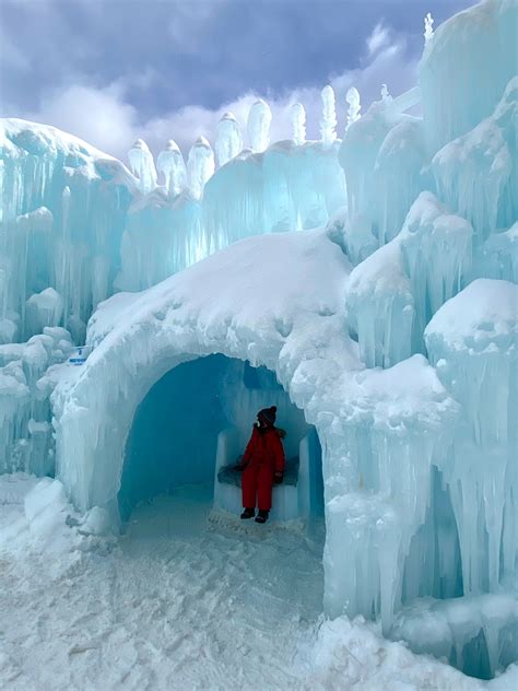 cool  ice visiting ice castles  hampshire  kids