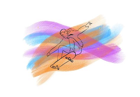 astro skate digital art by freya parker pixels