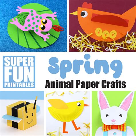 spring animal printable crafts  craft train