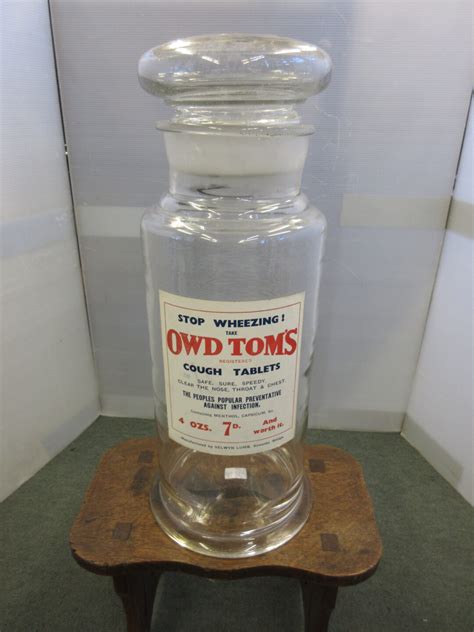 superb vintage sweet jar  original label heathcote antiques