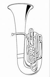 Musical Colouring Tuba sketch template