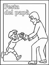 Disegni Colorare Papà Bambini sketch template