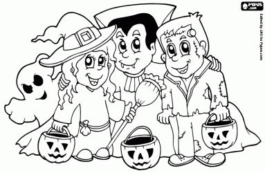 halloween party coloring page bjl halloween  colorear dibujos