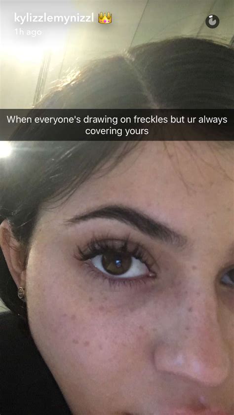 kylie jenner gets real about her freckles with snapchat confession