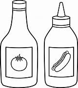 Ketchup Sauce Clipart Bottle Tomato Mustard Clip Outline Coloring Cartoon Cliparts Line Library Drawing Jar Pages Catsup Easy Clipartpanda Sauces sketch template