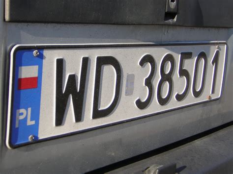 eu emblem outlawed  polish number plates