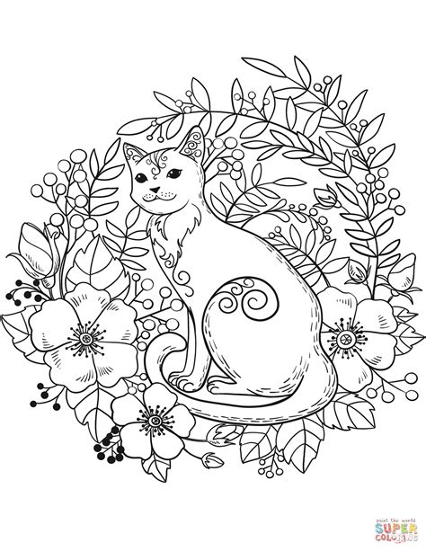 cat coloring page  printable coloring pages