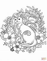 Coloring Cat Pages Animals Forest Cats Printable Book Colouring Nature Chicken Little Adult Sheets Books Cute Adults Supercoloring Bible Drawings sketch template