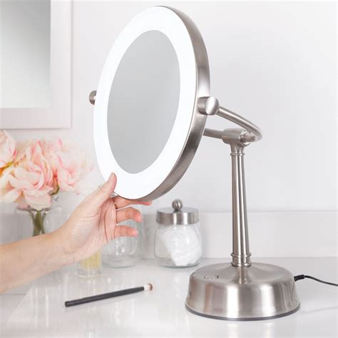 sunlight  magnifying led lighted vanity mirror  dimmer