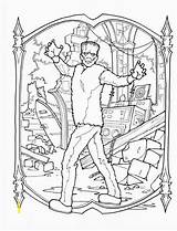 Frankenstein Coloring Pages Head Divyajanani sketch template