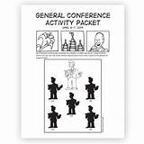 Conference General Coloring Activity Packet Packets April Lds sketch template