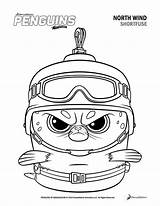 Penguins Coloring Pages Madagascar Sheets Activity sketch template