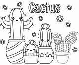 Cactus Coloring sketch template