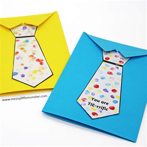 fathers day tie card   printable tie template messy