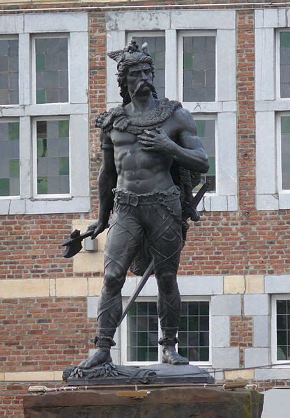 statue  ambiorix  gallic chieftain   eburones tribe tongeren belgium gothic people