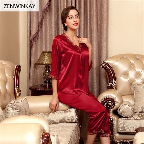 spring autumn  neck solid long womens sexy nightgowns pure silk