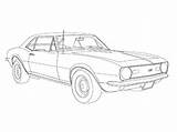 Camaro Chevy Coloring Pages Sketch Drawing 1969 Chevrolet Dodge Car Ss Draw 68 Charger Drawings 67 Corvette 69 Nova Template sketch template