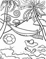 Tropical Pages Coloring Beach Getcolorings Printable sketch template