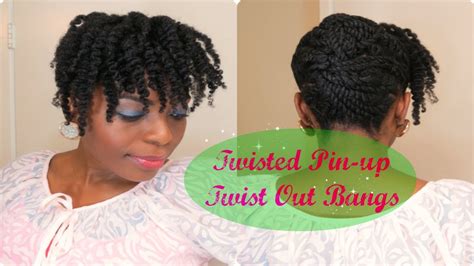 81 natural hair tutorial twisted pinup twist out bangs