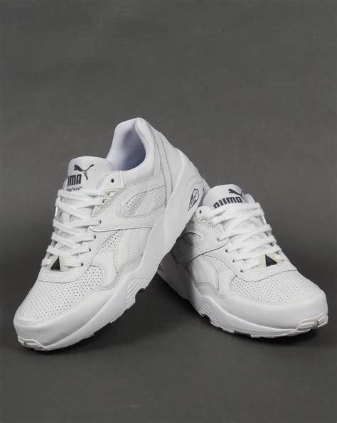 puma  core leather trainers whitewhite runner sneaker mens