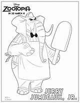 Zootopia Coloring Pages Jerry Jr Disney Sheets Kids Printable Movie Big Mr Characters Colouring Activity Children Printables Book Saw Simple sketch template