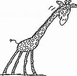 Giraffe Coloring Happy Pages Wecoloringpage sketch template