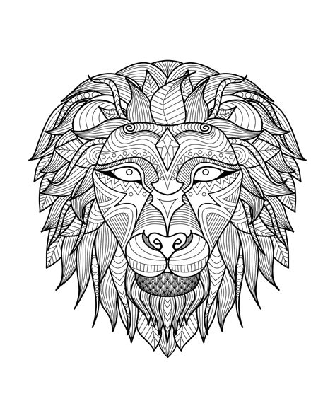 lion colouring pages  adults