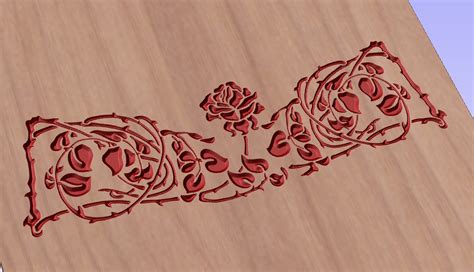 Rose Vector File Eps For V Bit Cnc Carving