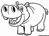 Hippo Pages Hippopotamus sketch template
