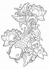 Coloring Koi Fish Pages Tattoo Lotus Japanese Drawing Adult Koifish Colouring Drawings Momjunction Printable Carp Parentune Designs Tattoos Color Worksheets sketch template