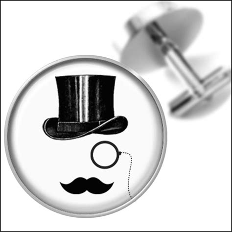 top hat monocle  mustache cufflinks  weddings etsy uk