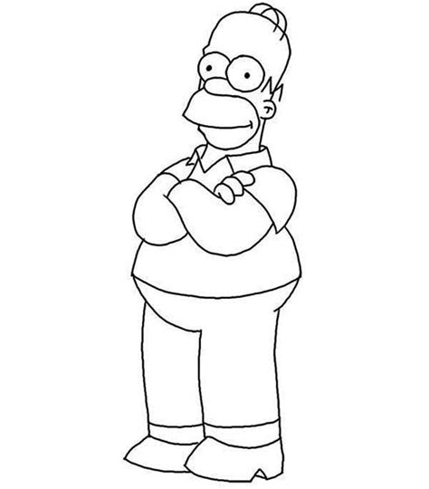 homer simpson   simpsons coloring page homer simpson