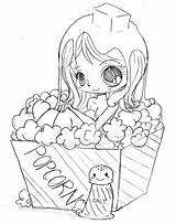 Yampuff Popcorn sketch template