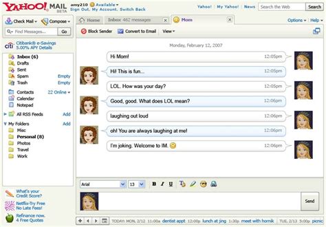 yahoo mail invites   chat cnet