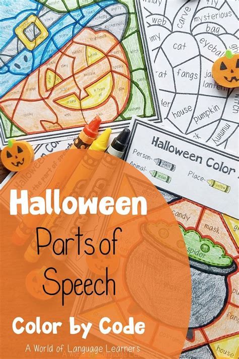 students  love  halloween themed parts  speech color  code
