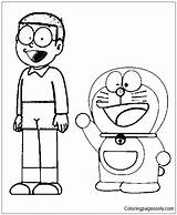 Nobita Doraemon Pages Coloring Color Coloringpagesonly sketch template