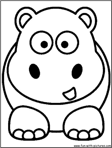cute baby hippo coloring pages