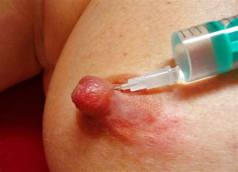 injection saline breast saline injection and tits torture