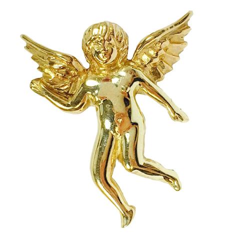 1950s gold angel tie pin for sale at 1stdibs