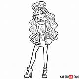 Lizzie Hearts Ever After High Step Draw Cartoons sketch template