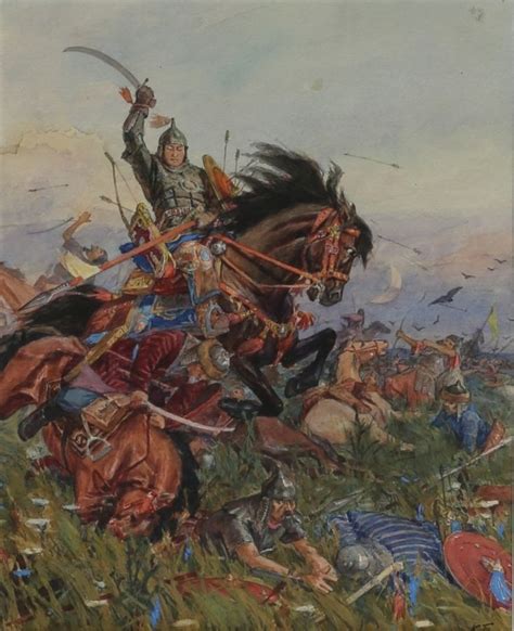 kazakh warriors batyr mughal art paintings historical warriors