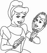Mirror Coloring Cinderella Pages Looking Choose Board Colouring Princess sketch template