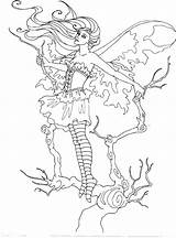 Coloring Pages Fairy Amy Brown Elf Colouring Adult Strange Magic Fantasy Mythical Printable Elves Fae Books Book Faries Wings Mystical sketch template