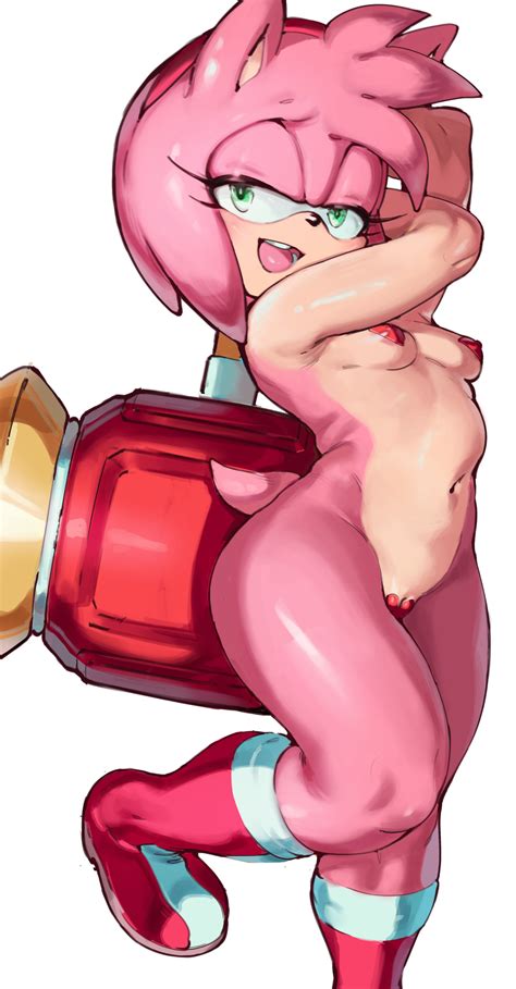rule 34 1girls amy rose anthro areolae breasts female female only