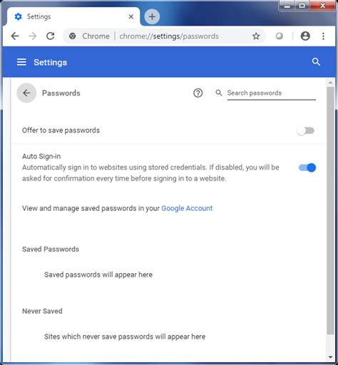 google chrome manage passwords codesteps