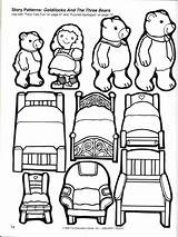 Coloring Bears Three Pages Little Goldilocks Popular sketch template