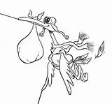 Coloring Pages Stork Coloringtop sketch template