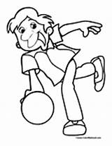 Bowling Coloring Pages Sports Book Colormegood sketch template
