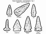 Coloring Arrowheads Texas Pages Arrowhead Cool Artifacts Prehistoric Template sketch template