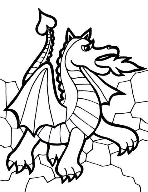 printable dragon coloring pages  kids